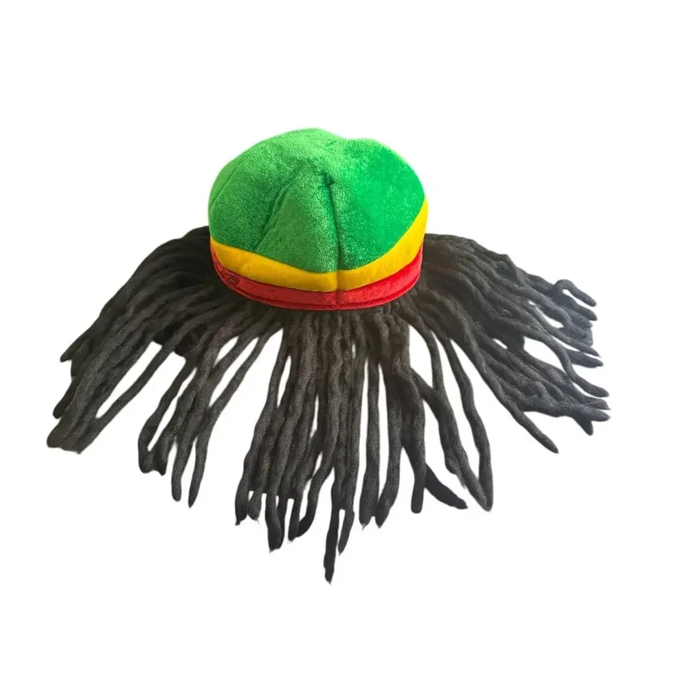 Rainforest Cafe Adjustable Rasta Cap Hat Dreadlock Souvenir